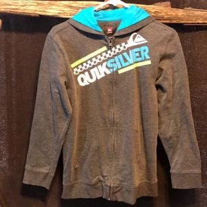 Youth size large full zip quicksilver hoodie large